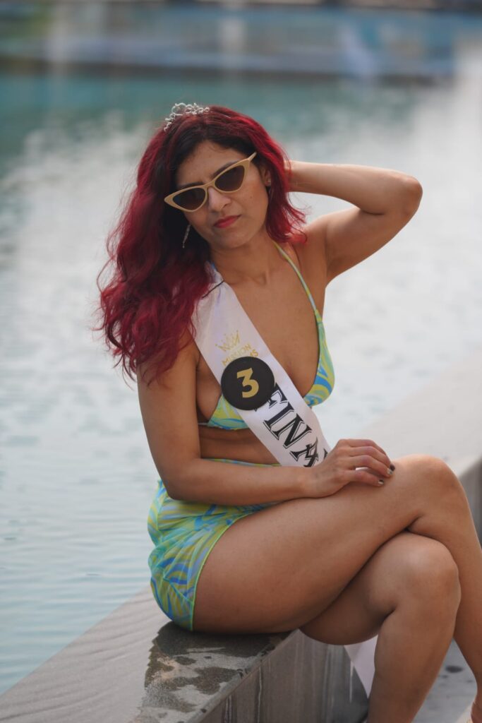 Nisha Khatri representing Madhya Pradesh during beach wear round at Mission Dreams pageant